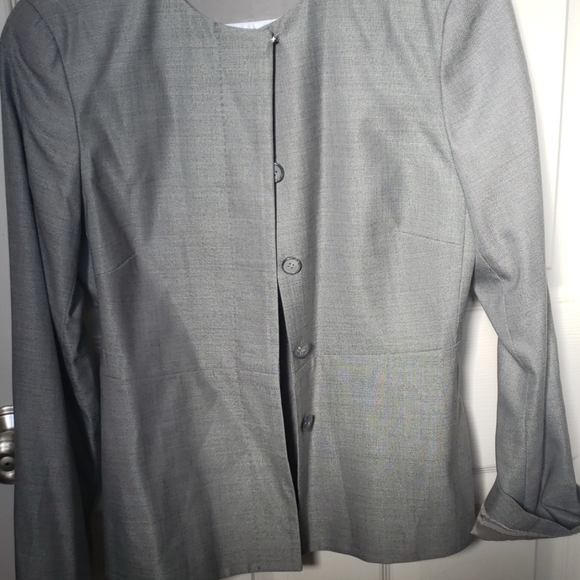 Gray MaxMara Jacquard Jacket Blazer - Picture 3 of 4